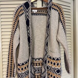 Lucky Brand Cream and Black Blazer Jacket